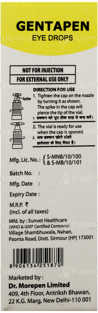 Gentapen Eye/Ear Drops 10Ml
